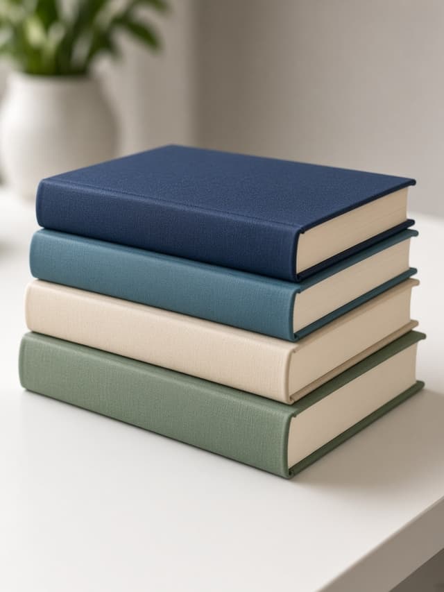 Stack of academic books